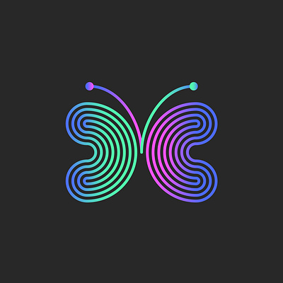 Abstract Butterfly beauty logo beauty salon branding bright butterfly butterfly butterfly logo emblem graphic design illustration insect logo lines art logo design minimal style parallel lines spa thin lines vector vibrant gradient