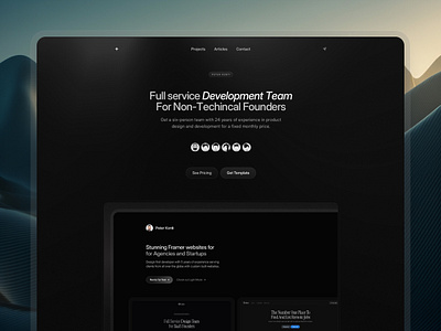 Highflier - Agency Framer Template agency agency website carbon dark mode framer homepage template theme web design