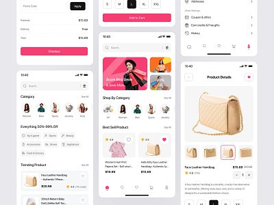 E-Commerce Mobile App app design e commerce ecommerce ecommerce app ecommerce shop fashion marketplace minimal mobile mobile app design online shop online store saas shoping shopping shopping app ui ui design