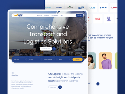 GO LOGISTICS - Responsive Website design interaction design interface design logistics responsive responsive website ui ui design user experience user interface web web design website