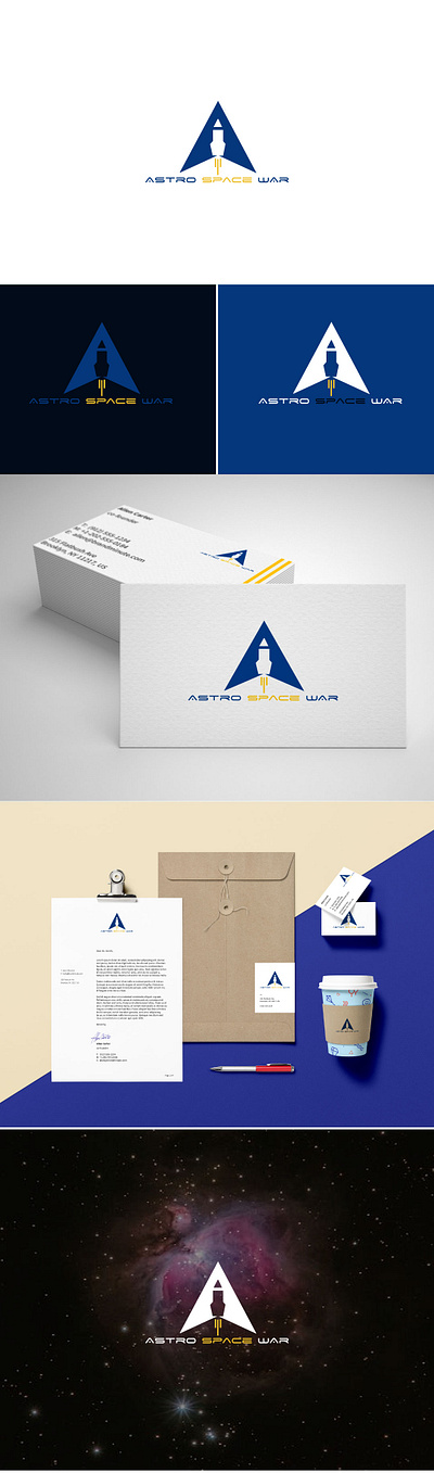 LETTER A + SPACE LOGO brand identity galaxy letter logo logo logotype nasa space space exploration space logo technology