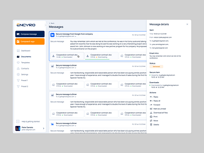 Document Analytics dashboard B2B SaaS Interface ✦ Encyro clean daily ui dashboard design interface service startup ui ux