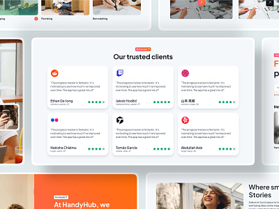 UnifiedUI – Testimonial Sections client feedback design digital business feedback landing landing page layout section testimonials ui ui ux unified ui unifiedui user interface ux web design website