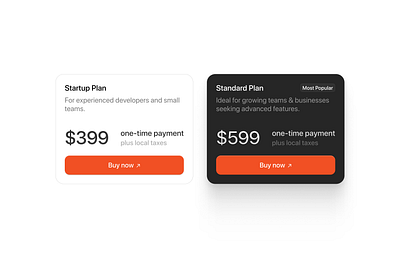 Pricing Plans card UI app carddesign cards design plans planscard ui web