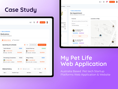 Crafting the Ultimate Pet Life Experience: A UI/UX Case Study dog owner ecommerce mobile app pet product design saas design scheduling shop startup design ui ux veterinarian web app