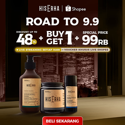 Hiserha Promo Motion Graphic banner beauty product graphic design marketplace motion graphics