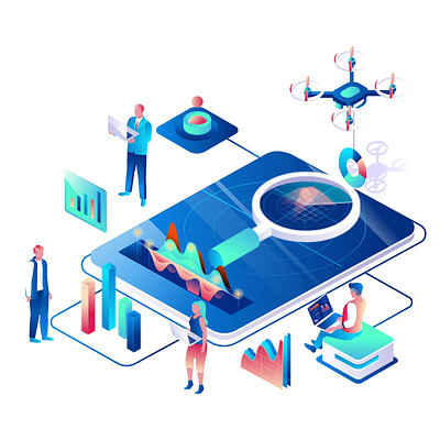 Analyze Infographics 2D Isometric Animation 2d animation big data business analytics dashboard data analysis data flow data visualization digital strategy drone financial charts flat futuristic design illustration infographics isometric magnifying glass market research motion teamwork