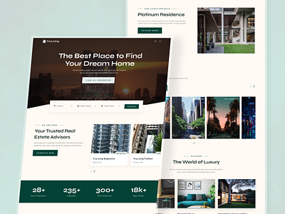 Website for Real Estate Business figma landing page modern design property real estate ui ux webdesign