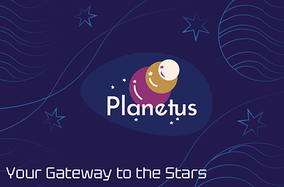 Planetus - Astronomy Museum. Your Gateway to the Stars branding graphic design logo