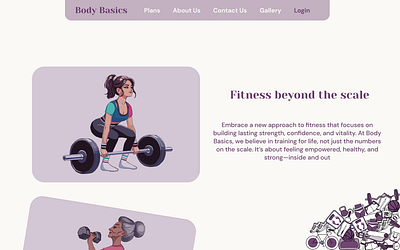 Body Basics - Gym Website Landing Page design landing page ui user ux women