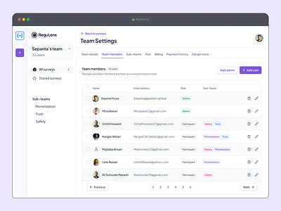 Regulens smart survey platform ai artificial intelligence design pouya purple regulens sepanta sepanta pouya smart ui ux web