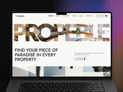 Propeble - Apartment Property Platform apartment landingpage property ui uiux webdesign