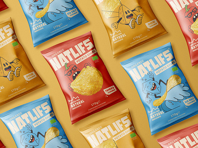 Natlifs - organic potato chips adobe illustrator adobe photoshop bio biodegradable branding chips compostable food packaging label packaging design natlifs organic potato sustainable