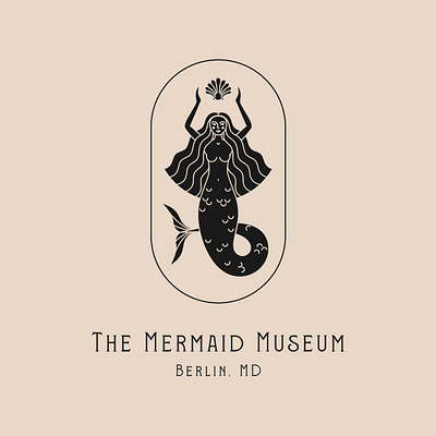 Mermaid logo branding design drawing graphic design illustration logo typography vector