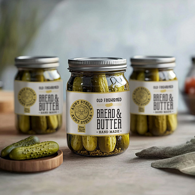 Aunt Stella branding food food packaging graphic design illustration label packaging packaging design pickles