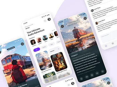 Storytelling App Ui adobe app appdesign appdesigns branding design designer designsystem figma graphic design illustration landing landingpage ui uidesign uiux uiuxdesign ux uxdesign xd