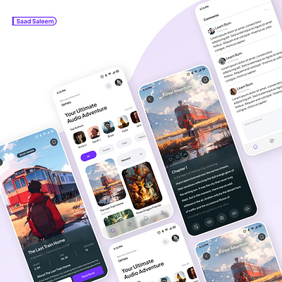 Storytelling App Ui adobe app appdesign appdesigns branding design designer designsystem figma graphic design illustration landing landingpage ui uidesign uiux uiuxdesign ux uxdesign xd