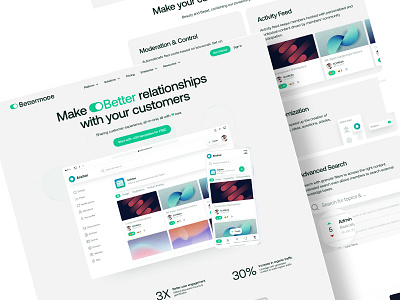 Bettermode Landing UI Design features hero landing landing page ui ui design