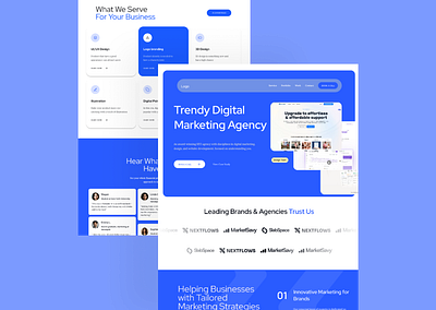 Marketing Agency Landing Page Design 2024 design landing page portfolio ui ux website