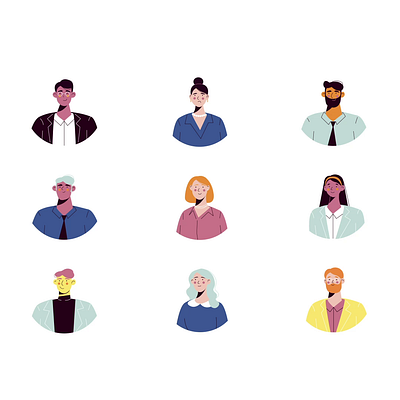 Business Meeting 2D Animation Set 2d animated characters animation avatars business meeting business people candidates characters employee flat icons illustration man meeting icons motion people portraits team teamwork woman