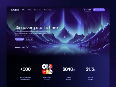 Fjord Landing Page UI Design brand redesign design hero section landing design landing page ui ui design