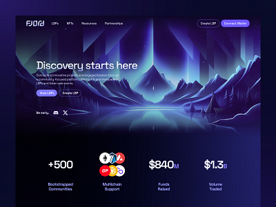 Fjord Landing Page UI Design brand redesign design hero section landing design landing page ui ui design