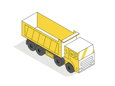 Dump truck isometric illustration affinity designer dump truck heavy equipment isometric illustration vector illustration vehicle