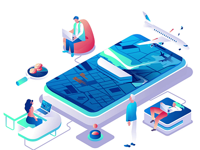 Booking Tickets Platform 2D Isometic Animation 2d animation app interface booking app booking service booking tickets flat flight reservation hotel booking illustration isometric mobile app design motion online ticketing platform tourism travel booking trip ux ui design vacation