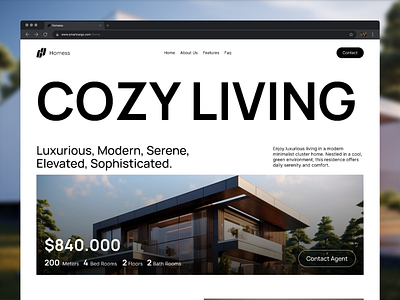 Homess - Landing Page Real Estate design graphic design landing page real estate ui uiux ux webdesign