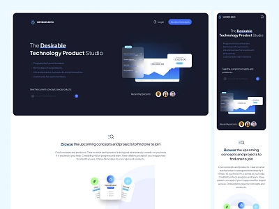 Version Zero Landing Page UI hero landing page ui ui design ui hero