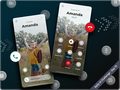 Daily UI Challenge #73 - An ongoing call interface daily ui challenge design hype 4 academy square.one ui ux ux design