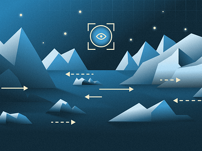 Predicting ice movement in the Arctic using ML design figma graphic design illustration vector