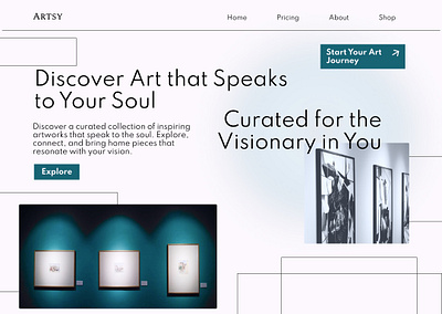 Artsy Homepage branding graphic design ui webdesign