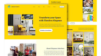 Elegance Interiors - Transforming Spaces with Luxury and Style clean design creative layout design inspiration design showcase elegant interiors high end design home decor interior design landing page luxury design minimalist design modern design portfolio design responsive design sophisticated design typography design ui ux design user experience visual design web design