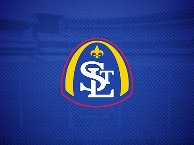 St. Louis Saints branding crest design fleur de lis football graphic design illustration logo missouri monogram saint saints st. louis