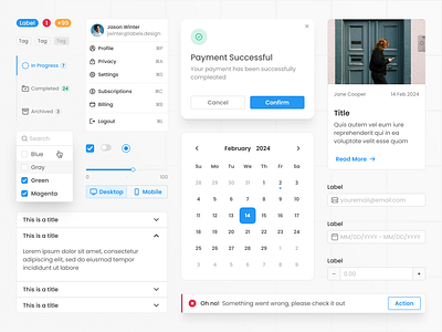 Saas UI Kit Component Showcase - LabelX component components design design system figma figma components figma design kit figma design system figma kit figma ui kit ui ui component ui design ui kit