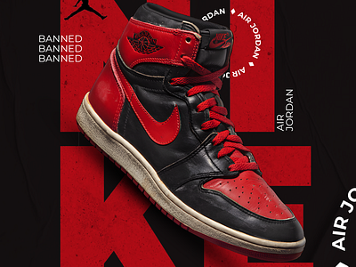 Banned Legacy: Air Jordan x Nike adobe adobe photoshop artist design designer graphic design graphic designer poster design social media design social media post design