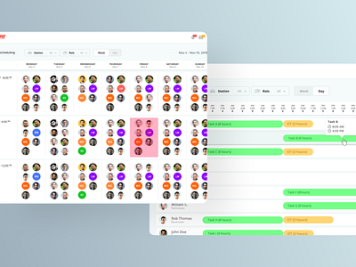 Web application proposal for SMRT in Singapore prototyping roster managing task scheduling ui ux web application wire framing