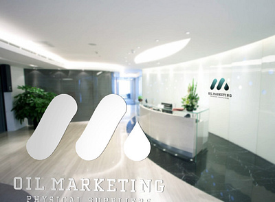 "Oil Marketing", marine fuels, lobby, 2012 mark office entrance visual identity