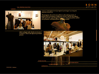 "Bonn", prêt-à-porter, website, 2007 website design