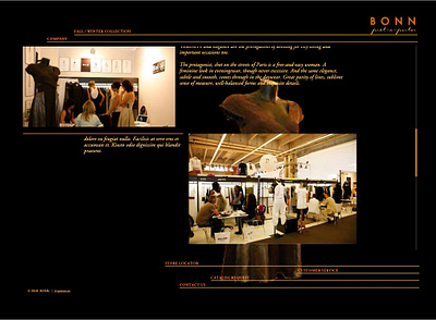 "Bonn", prêt-à-porter, website, 2007 website design