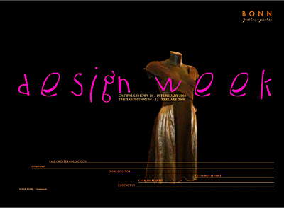 "Bonn", prêt-à-porter, website, 2007 web design