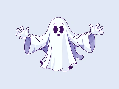 Melody Ghost cute graphic design illustrator logo vector