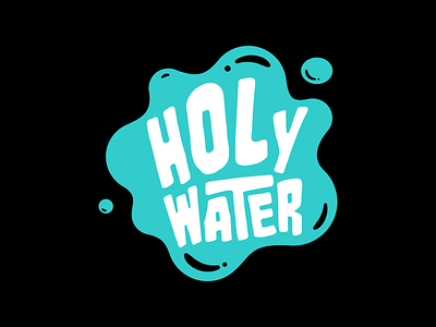 Holy Water blue cute ghost halloween handdrawn holy holy water illustration liquid logo spooky supernatural typography water