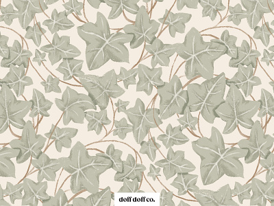 Trailing English Ivy cottagecore fabric foliage grandmillennial illustration interior decor ivy repeating pattern surface design trending upholstery wallpaper