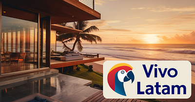 El Salvador beach home app branding illustration real estate