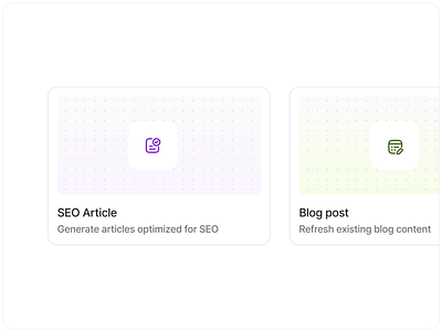 Components / AI based SEO tool ai b2b b2c boxes components generative ai minimal product design saas seo