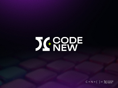 CODENEW Web Developer agency Logo Design Concept. graphic design hello