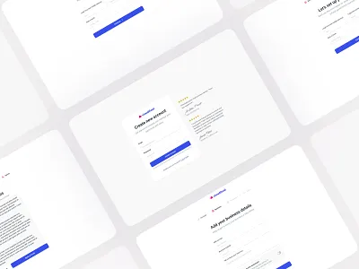 Signup process app clean minimal registration saas signup ui ux