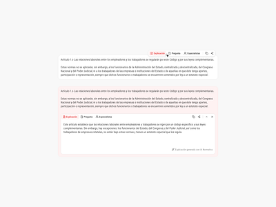 Micropanel - Normativa Legal artificial intelligence branding component ia norm product design text ui ux web design